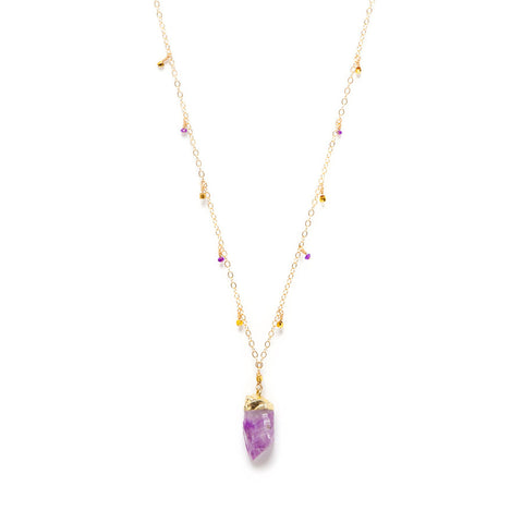 Rock Solid Nicole ~ Amethyst on Gold